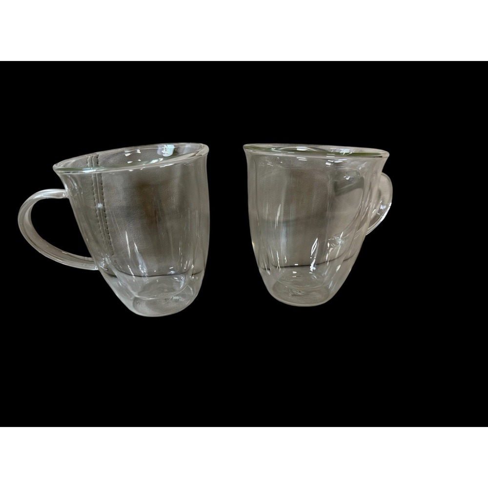 BONJOUR Coffee & Tea Insulated Glass Cappuccino Cup - Double Walled - Set of 2